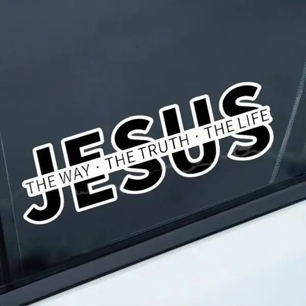 🔥Last Day 49% OFF✝️Jesus The Way The Truth The Life Christian Vinyl Bumper Sticker