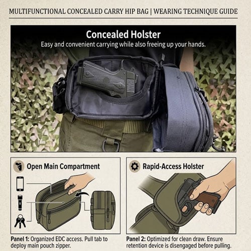 🎒 Tactical EDC Waist Bag – Concealed Carry Crossbody Utility Pack 🇺🇸🔥