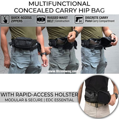 🎒 Tactical EDC Waist Bag – Concealed Carry Crossbody Utility Pack 🇺🇸🔥