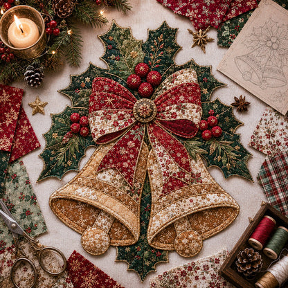 🔥🎅🎄 Christmas Patchwork Fabric DIY Decor Kit – Beautiful Handmade Décor, No Experience Needed