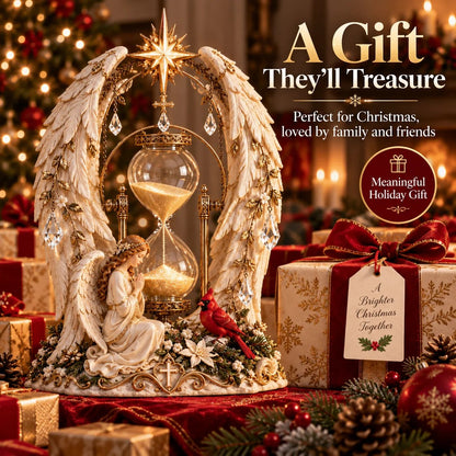 ✨ Christmas Through an Angel’s Eyes | Illuminated Hourglass Centerpiece
