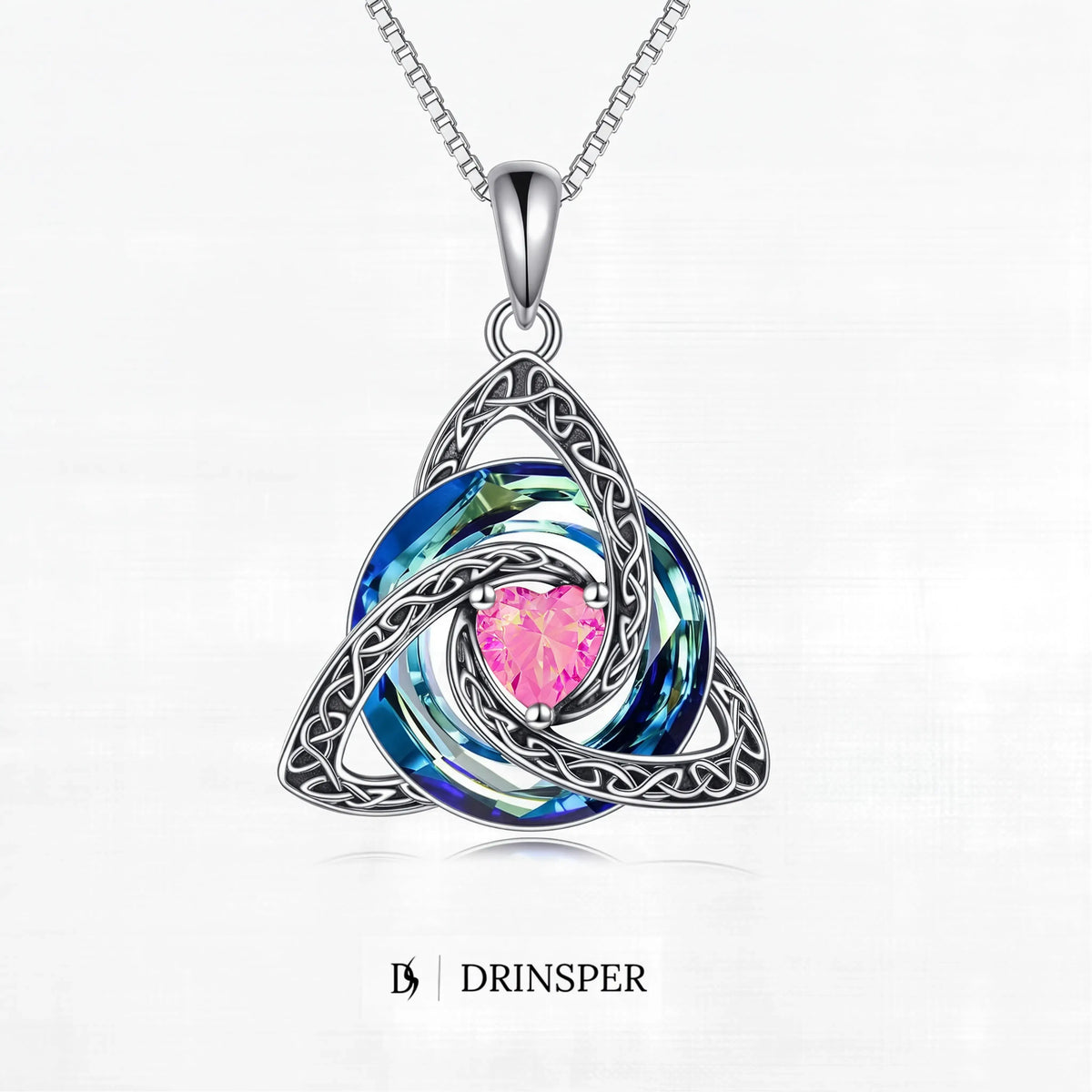 💎 Celtic Trinity Knot Birthstone Necklace – A Timeless Symbol of Love & Connection
