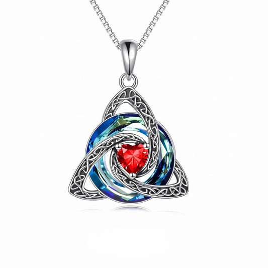 💎 Celtic Trinity Knot Birthstone Necklace – A Timeless Symbol of Love & Connection