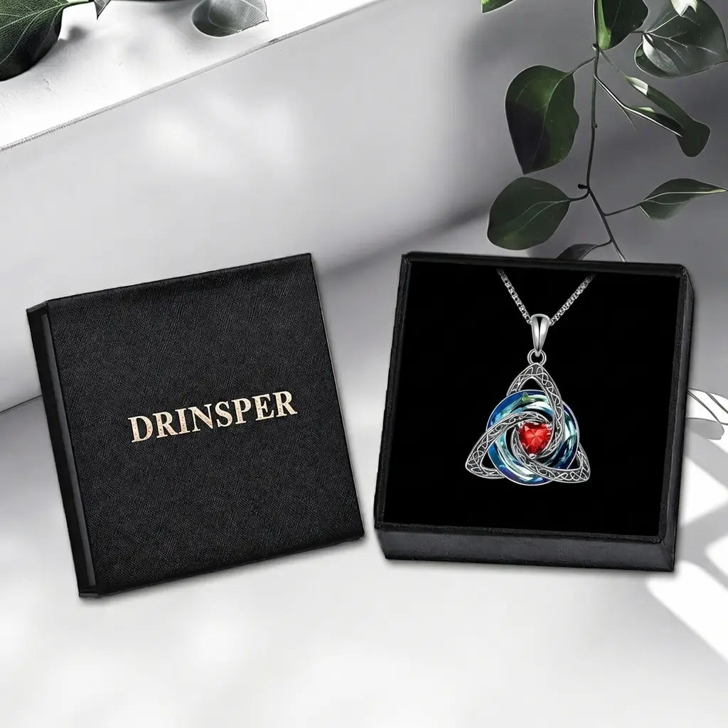 💎 Celtic Trinity Knot Birthstone Necklace – A Timeless Symbol of Love & Connection