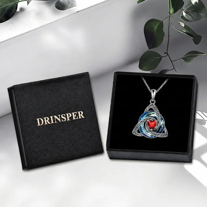 💎 Celtic Trinity Knot Birthstone Necklace – A Timeless Symbol of Love & Connection