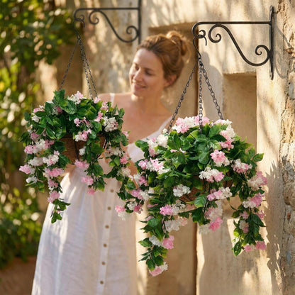 ✈️Free Shipping🌺Faux Crepe Myrtle Hanging Baskets – Ultra-Realistic🌸✨