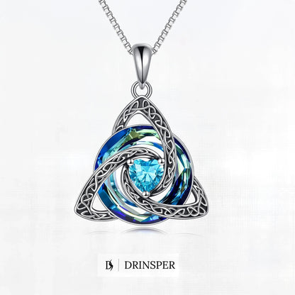 💎 Celtic Trinity Knot Birthstone Necklace – A Timeless Symbol of Love & Connection