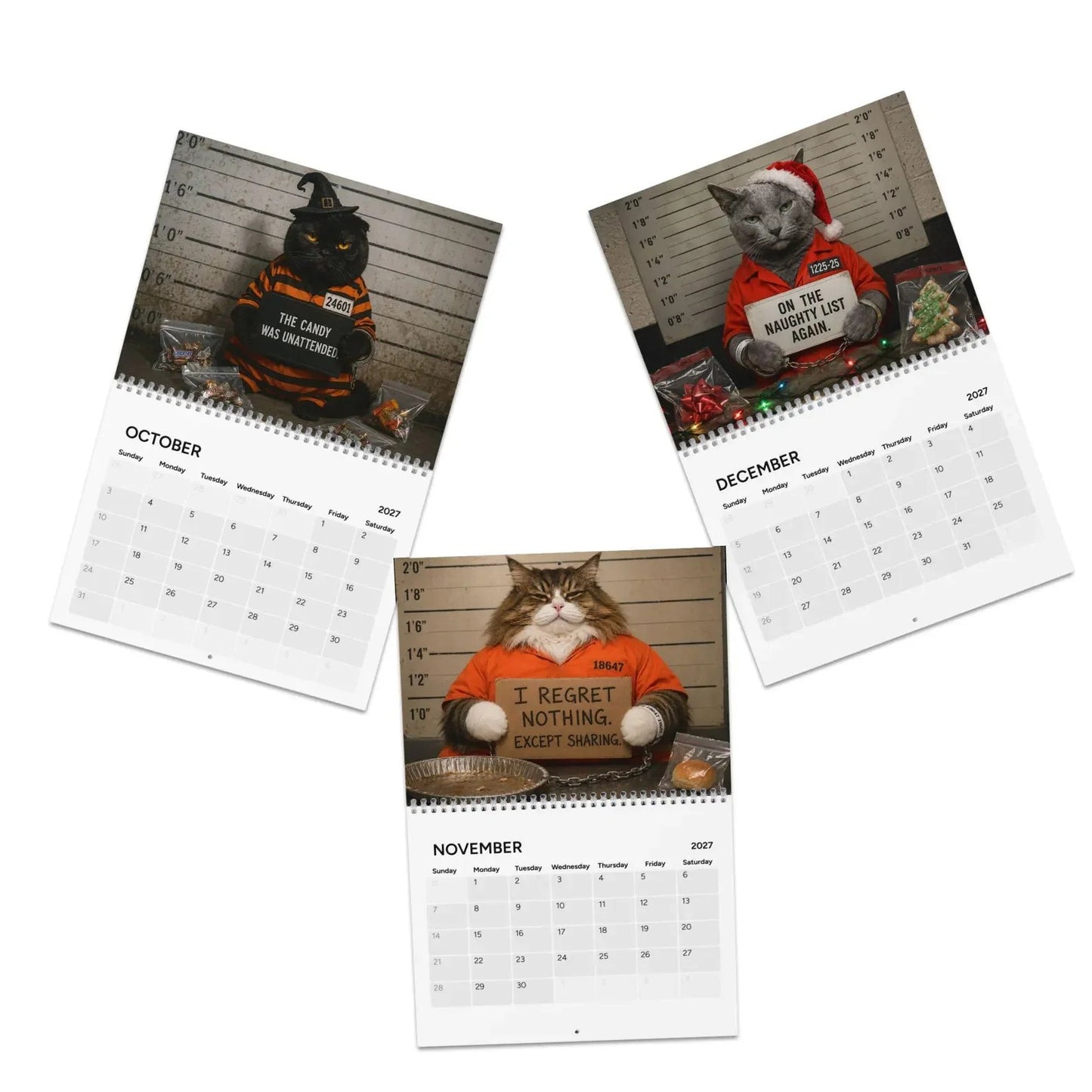 😂 Cat Mugshots 2027 Calendar | 12 Months of Feline Crimes & Chaos📅
