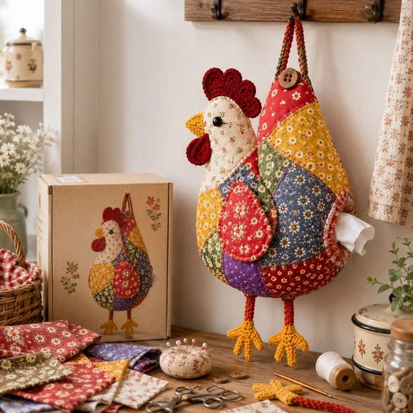 🧵DIY Vintage Patchwork Farm Animal Tissue Box Cover