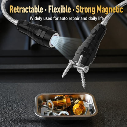 🔦🧲 USB Rechargeable LED Magnetic Pickup Tool with Flexible Neck