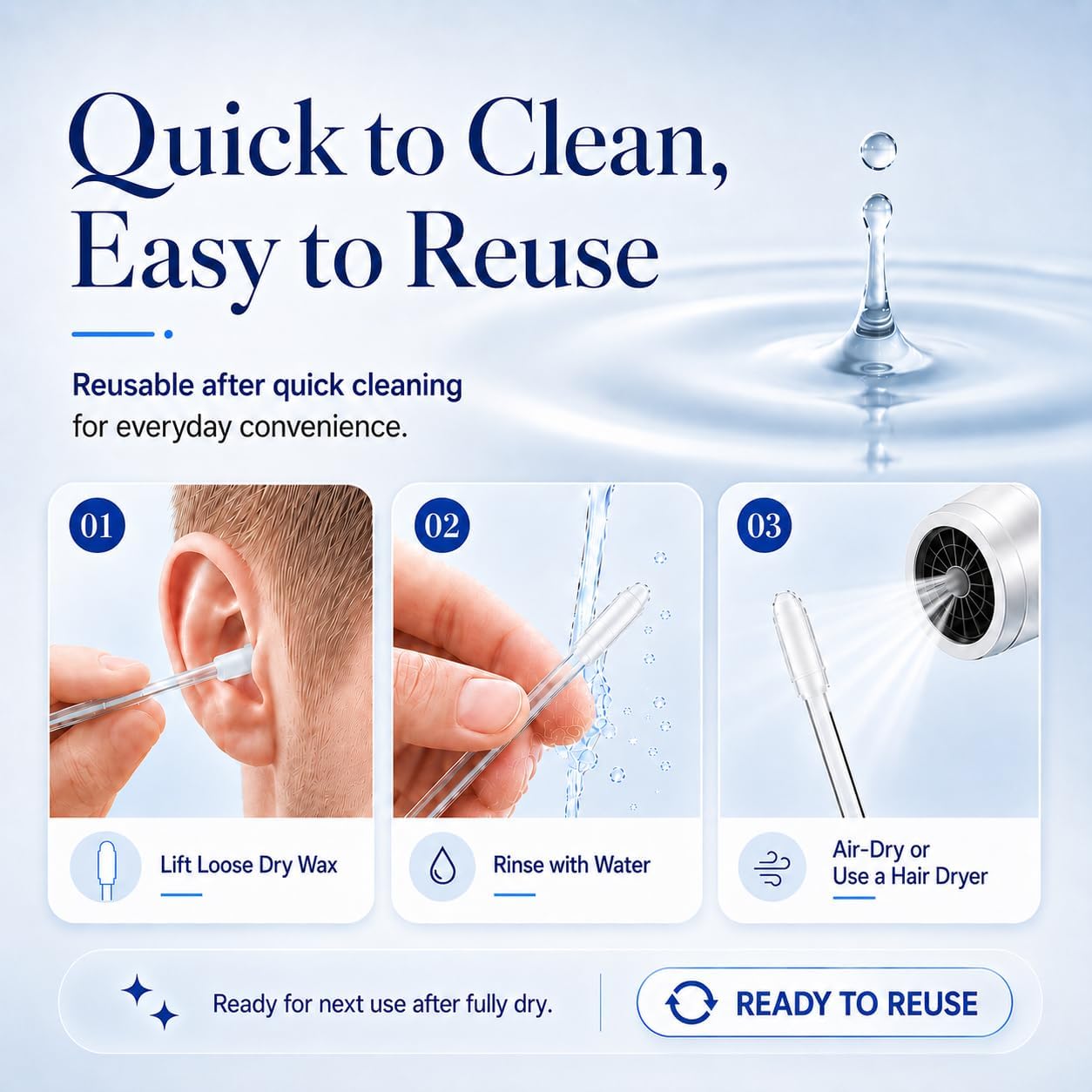 ✨ Stop Pushing Earwax Deeper – Soft Sticky Ear Cleaning Sticks (24-Pack)