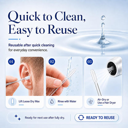 ✨ Stop Pushing Earwax Deeper – Soft Sticky Ear Cleaning Sticks (24-Pack)