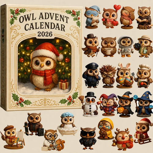 🔥Last Day 49% OFF - 🦉🎁Owl Advent Calendar 2026