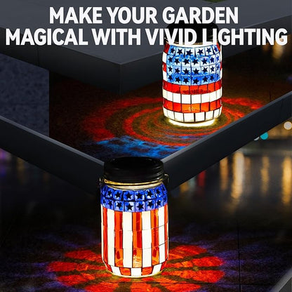 Independence Day national flag solar mosaic lantern💡