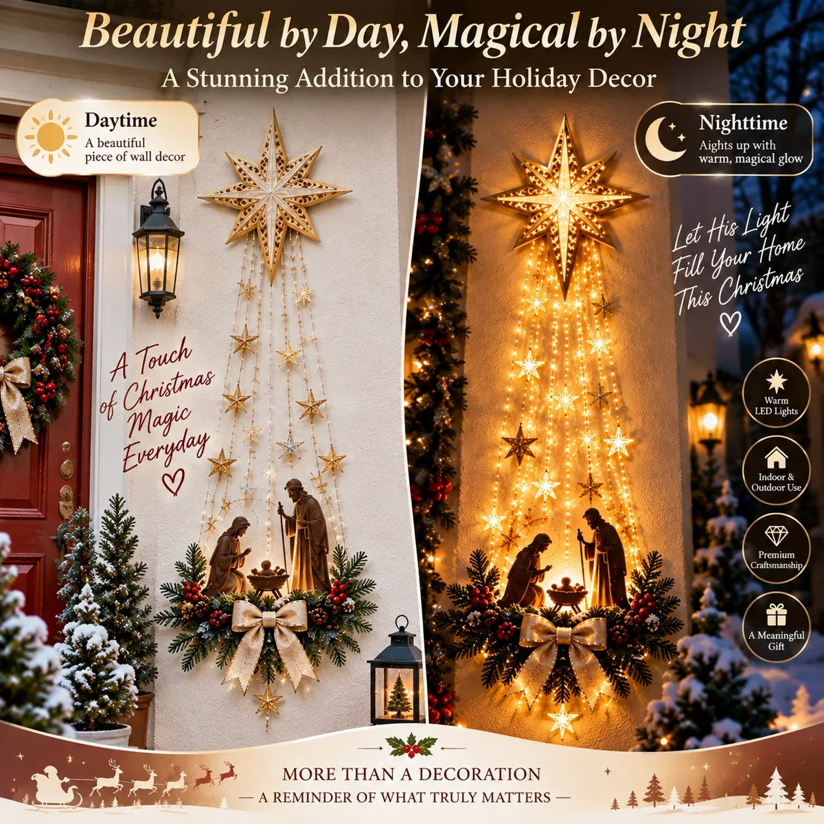 Follow the Star Home✝️ Lighted Nativity Christmas Wall Décor
