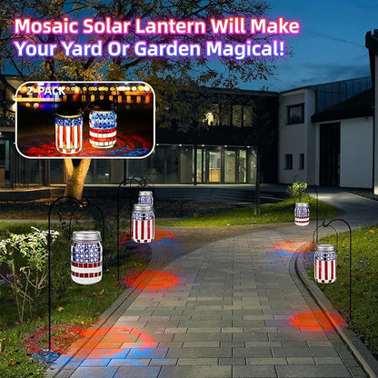 Independence Day national flag solar mosaic lantern💡