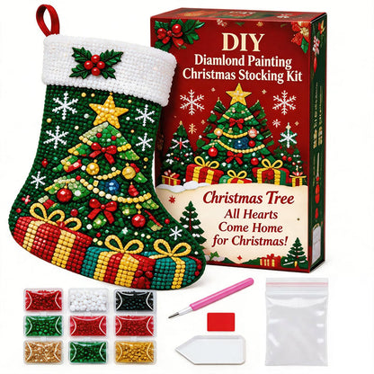 🎄 Sparkle & Stitch Christmas Stocking Kit | 6 Diamond Art Designs ✨