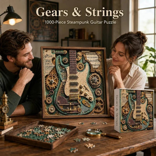 🔥 LAST DAY 49% OFF - 🧩 Creative Steampunk Guitar 3D Puzzle