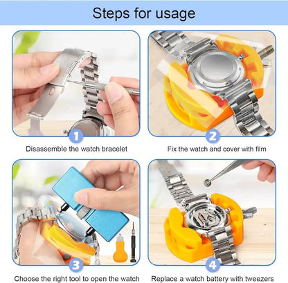 ⌚ All in One Watch Battery Replacement Kit Professional Repair Tool Set Easy DIY Fix
