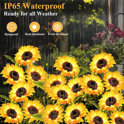 🌻 Solar Powered Sunflower Garden Lights – 2 Pack