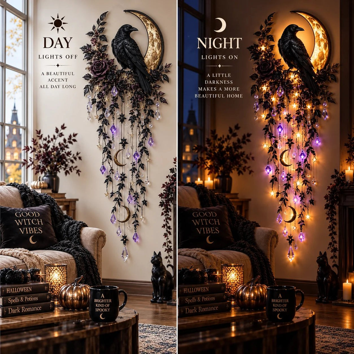 🕯️ Midnight Haunt Cascade | Gothic Halloween Wall Light Collection ✨
