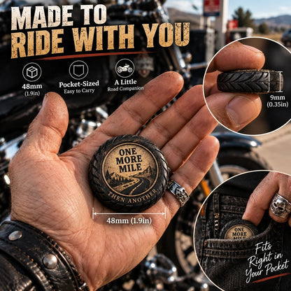 🏍️ 🛞 One More Mile Rider Pocket Hug – Ride Safe, Come Home Keepsake