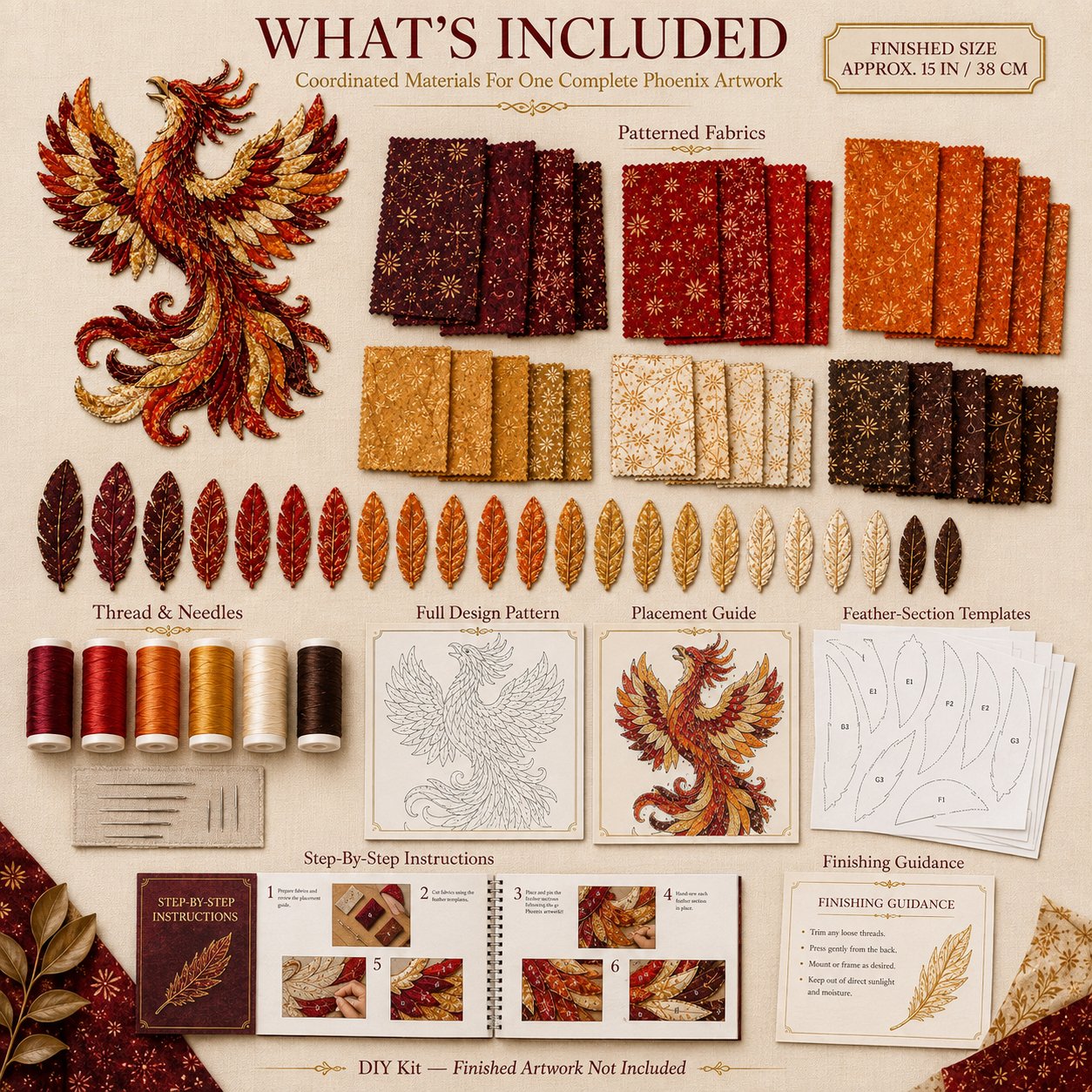 ⏳ Last Day 49% OFF 🌙 Beginner-Friendly DIY Fantasy Creature Patchwork Art Kit