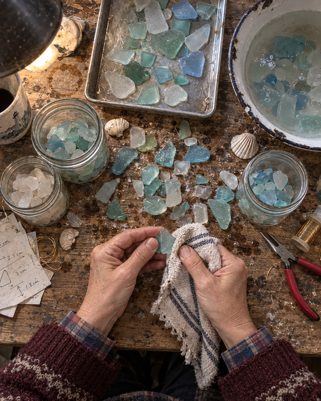 🎅 2026 Christmas Gift 50% Off — Handcrafted Coastal Sea Glass Christmas Ornaments-dhh