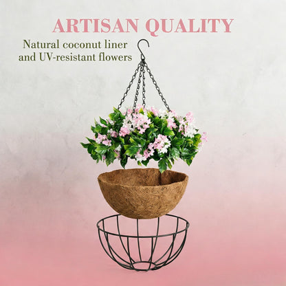 ✈️Free Shipping🌺Faux Crepe Myrtle Hanging Baskets – Ultra-Realistic🌸✨