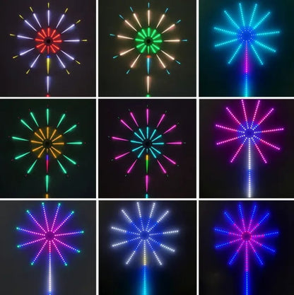 🎆 Smart RGB Firework LED Lights – App & Remote Controlled Music Sync Decorative Fairy Lights