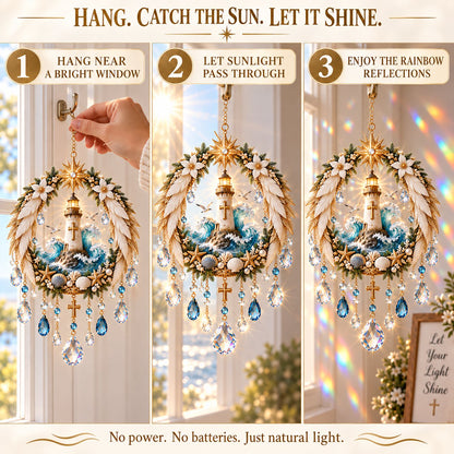 ✝️ Faith & Light Crystal Suncatcher – 5 Christian Window Designs ✨