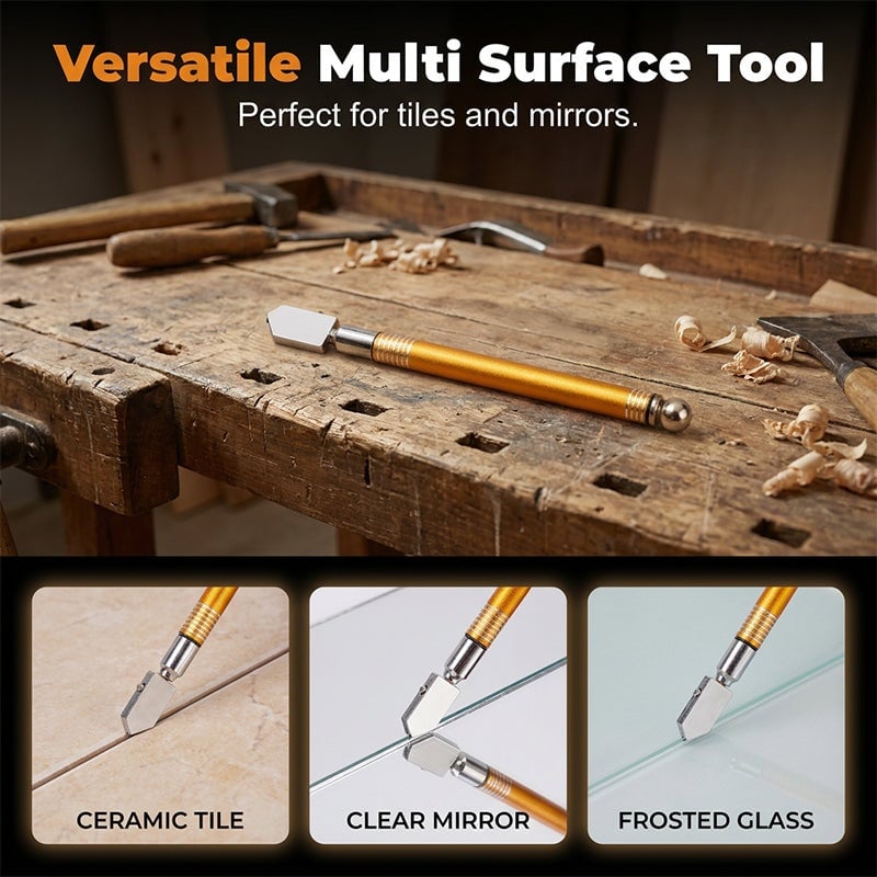 Diamond Head Glass Cutter – Precision Tool for Smooth 3-15mm Glass Cutting