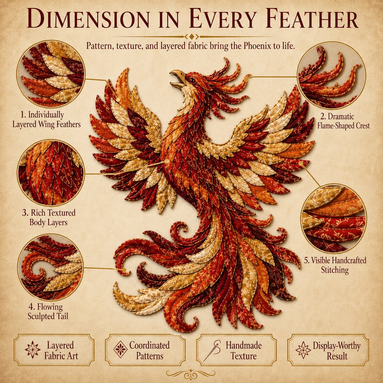 ⏳ Last Day 49% OFF 🌙 Beginner-Friendly DIY Fantasy Creature Patchwork Art Kit