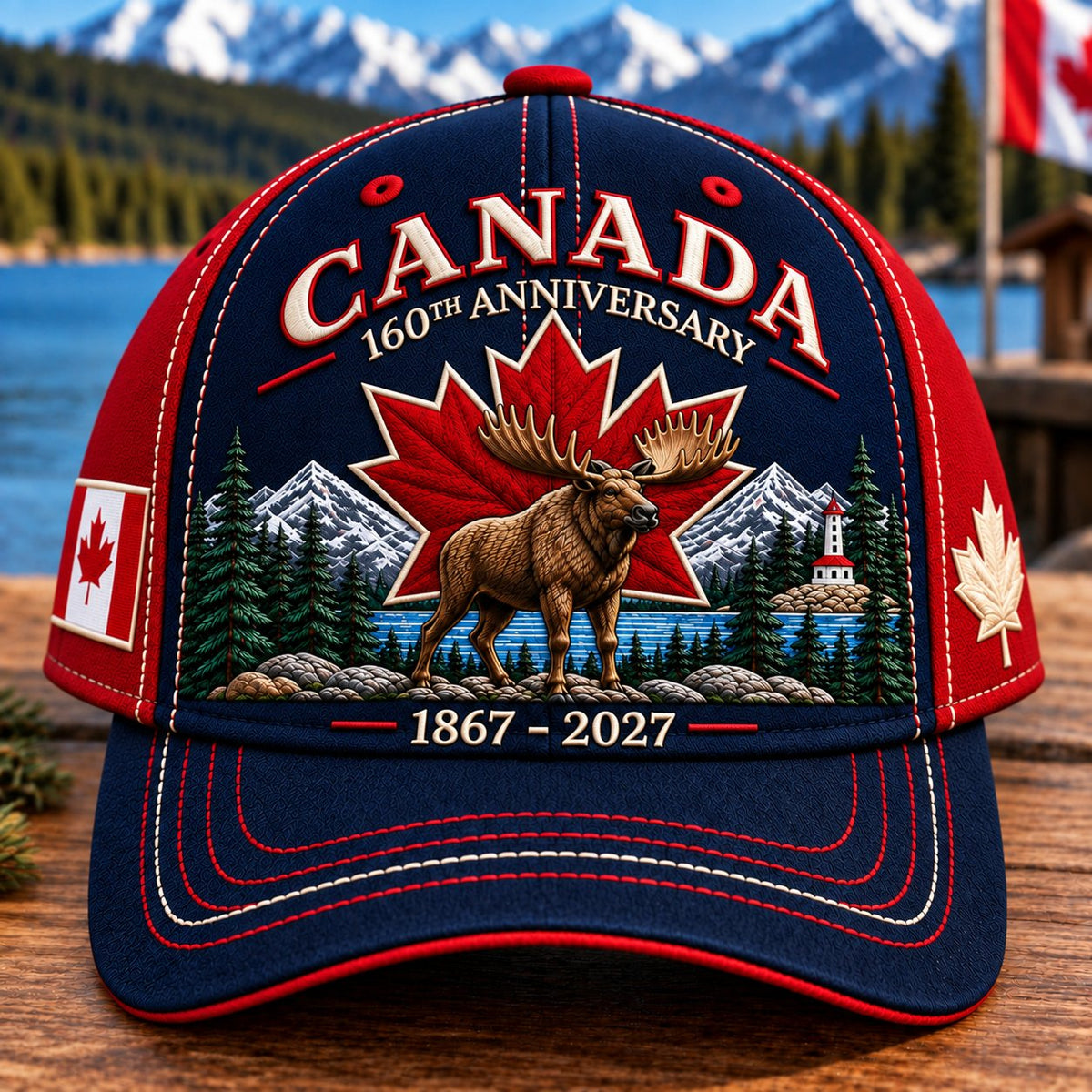 🍁 Canada 160th Anniversary Cap 1867–2027 – Proudly Embroidered in 100% Cotton 🇨🇦🧢