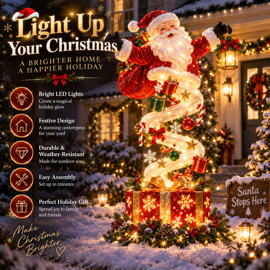 ⏰ Limited Stock 50% OFF 🎅✨ Santa’s Enchanted Gift Glow | Cozy Lighted Christmas Décor 🎁