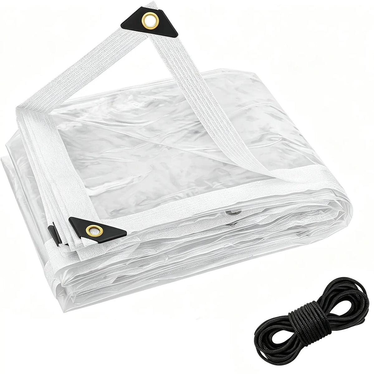 🌧️ See Through. Stay Dry. | Heavy Duty Clear Waterproof Tarp with Grommets