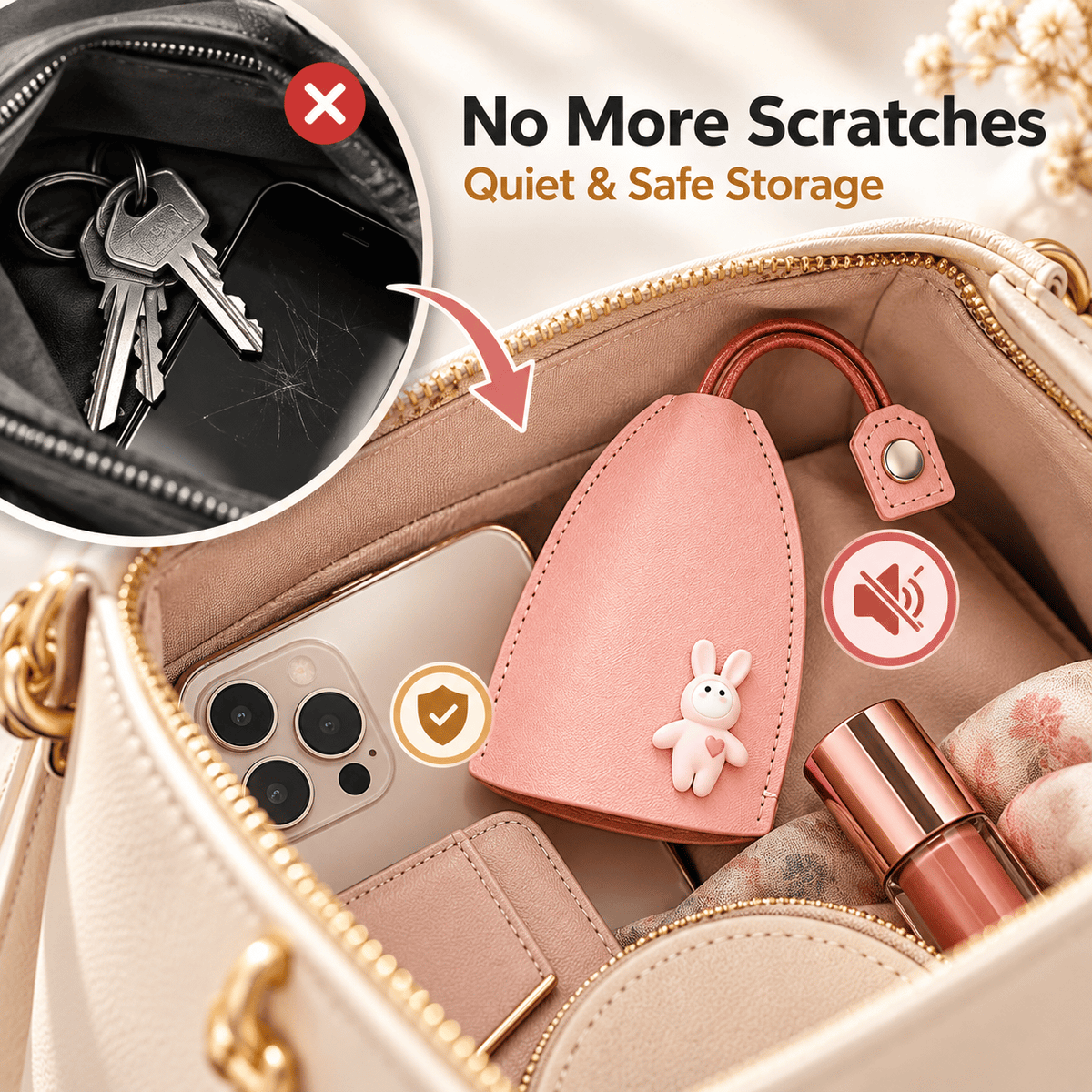🔥 LAST DAY 49% OFF | 🐾 Cute Pull-Out Key Case | Keys Stay Hidden, Neat & Easy to Grab