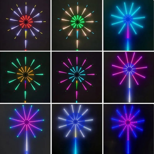 🎆 Smart RGB Firework LED Lights – App & Remote Controlled Music Sync Decorative Fairy Lights