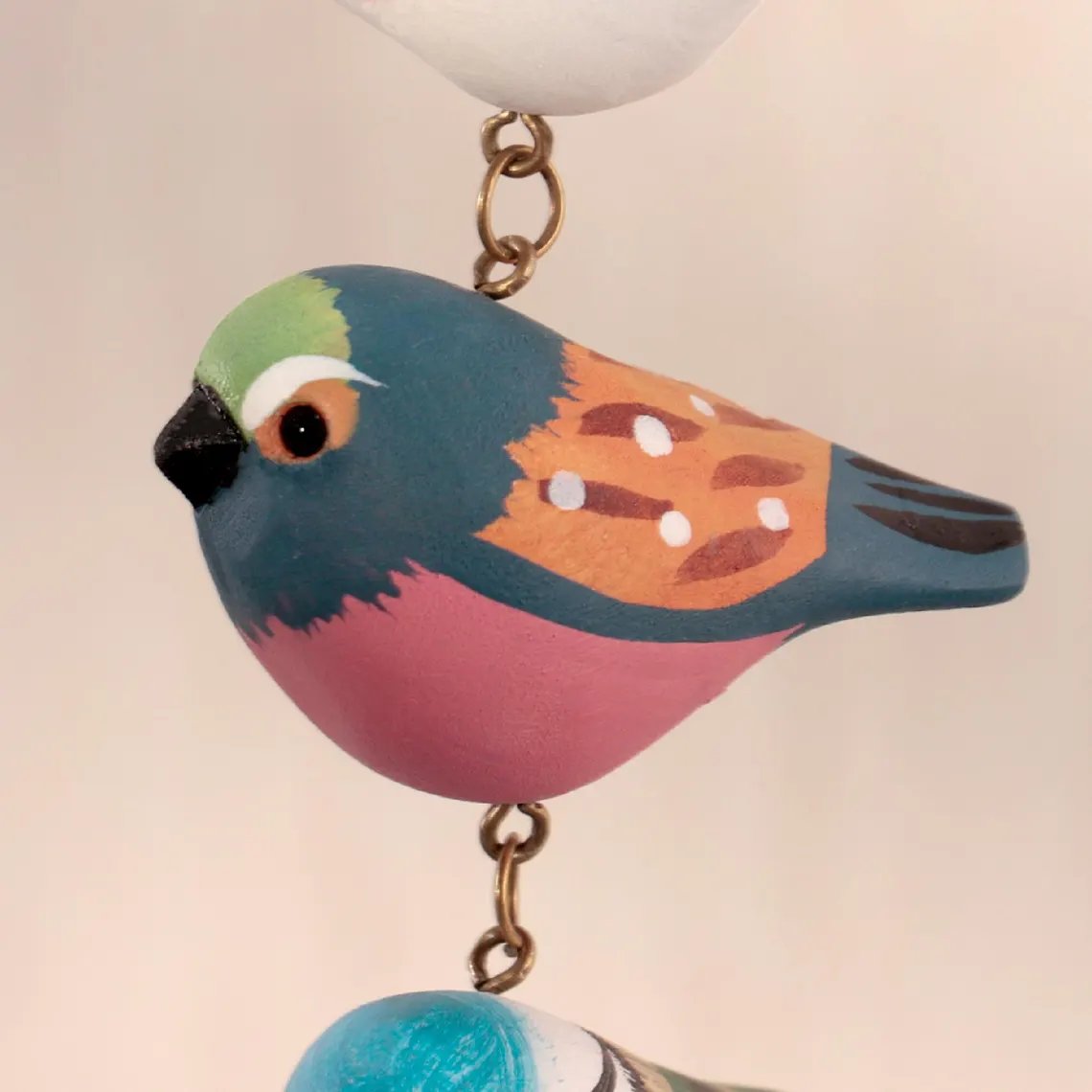 🐦 Hand Painted Wooden Bird Hanging Ornament🌿Rustic Farmhouse Garden Decor