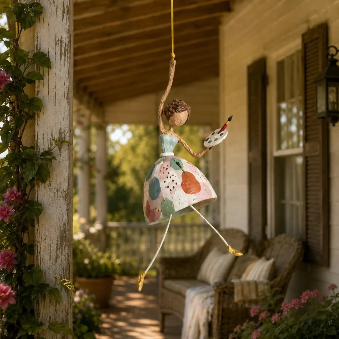 🌸💃 Whimsical Dancing Lady Hanging Decor – Colorful Floral Figurine for Home (📦Buy 2 Free Shipping)