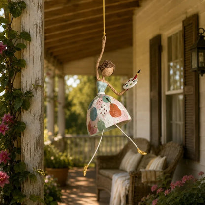 🌸💃 Whimsical Dancing Lady Hanging Decor – Colorful Floral Figurine for Home (📦Buy 2 Free Shipping)