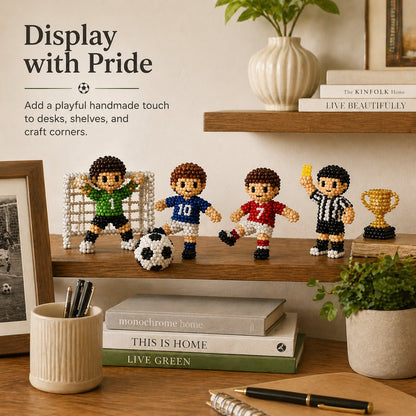 🔥LAST DAY 50% OFF⚽ Soccer Fan Beaded Craft Kit |Build Your Dream Team