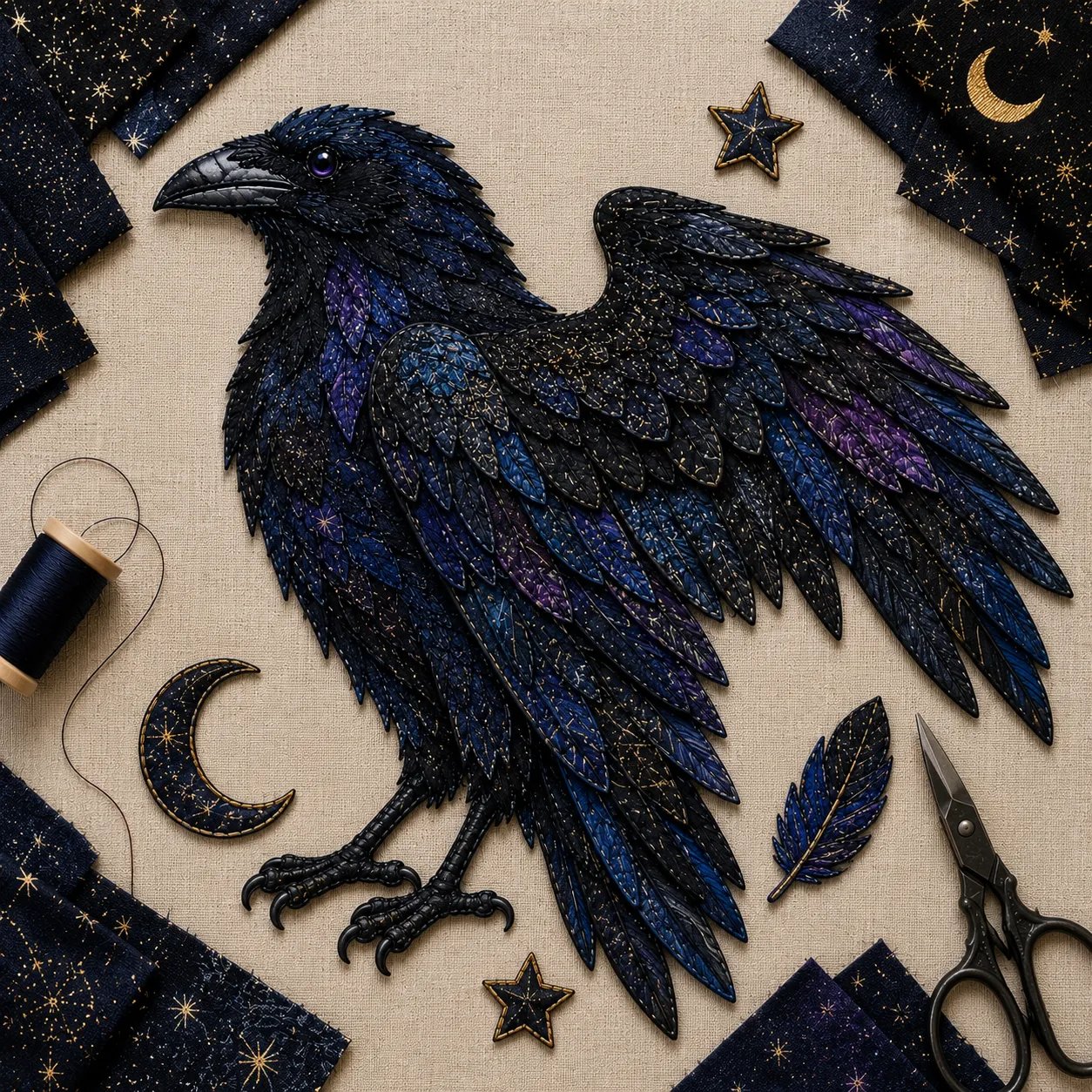 ⏳ Last Day 49% OFF 🌙 Beginner-Friendly DIY Fantasy Creature Patchwork Art Kit