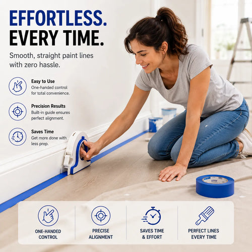 🎨 Painter’s Tape Applicator – Precision Edge Guide & Built-In Cutter