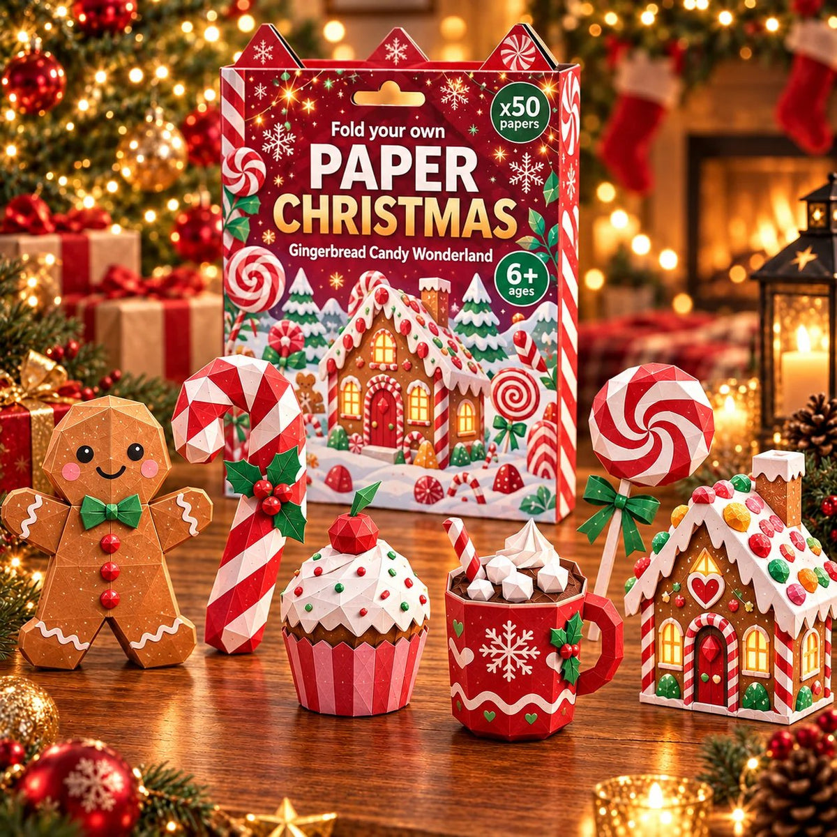 🧘 Relaxing & Beginner Friendly | 3D DIY Paper Christmas Craft 🎄 Step by Step Guide Included