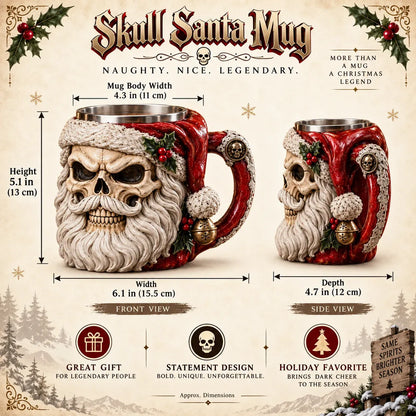 Last Day 49% OFF | 💀🎅 Twisted Santa Mugs™ – 3D Dark Christmas Collection