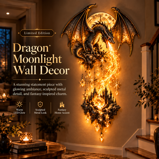 🔥 Last Day 49% OFF – 🐉 Dragon Moonlight Castle Wall Lamp 🌙