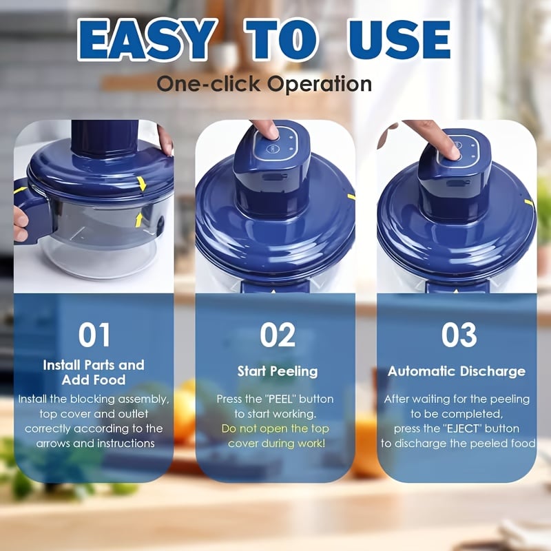 🔥LAST DAY 50% OFF - 🍎 Universal Automatic Fruit Peeler – Smart Kitchen Gadget For Effortless Peeling