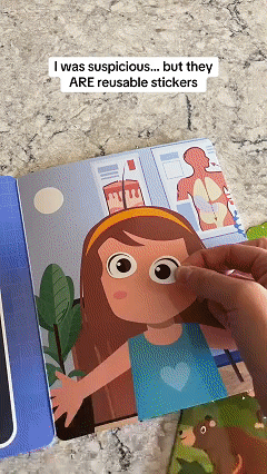 🧠📚 Reusable Silicone Sticker Activity Book for Toddlers 2–5🦖🎨