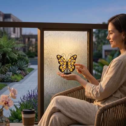 🦋☀️Solar Flapping Wing Butterfly Garden Wall Light